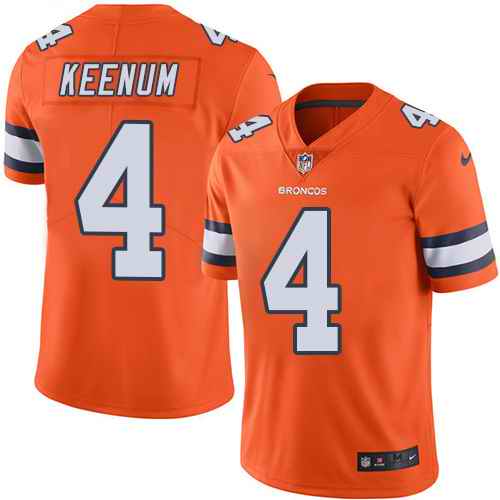 Nike Men & Women & Youth Broncos 4 Case Keenum Orange Color Rush Limited Jersey,We sell and wholesale Nike Men & Women & Youth Broncos 4 Case Keenum Orange Color Rush Limited Jersey on line form chian!